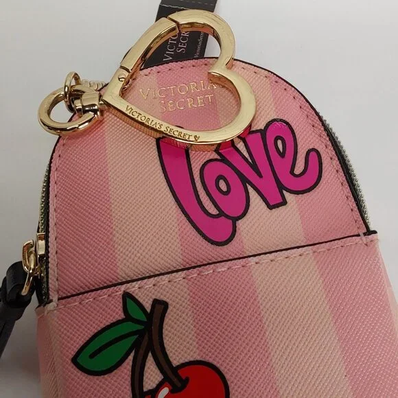 VICTORIA'S SECRET MICRO GRAFFITI BAG KEYCHAIN HEART CHARM LIMITED-EDITION - Picture 9 of 16